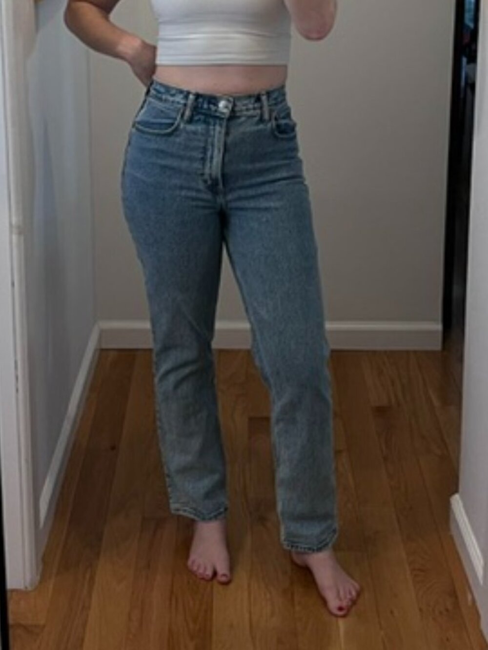 Abercrombie & Fitch The 90's Straight Ultra High Rise, 27/4R Curve Love